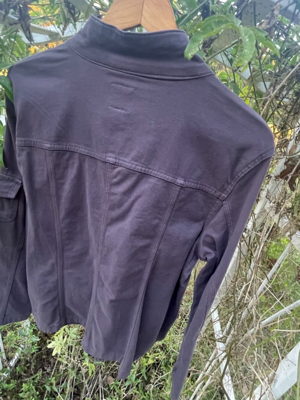 NWOT Kensie Gray Utility Jacket Distressed Grunge Gorpcore XL Cargo Multi-Pocket - Picture 9 of 16